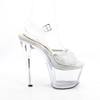 Pleaser - SKY308PREMRSNT Sandaal met enkelband - Transparant/Zilverkleurig Product image